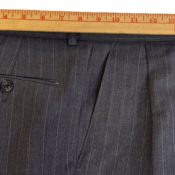 Polo Ralph Lauren Pants Men's 34x32 Gray 100% Wool Dress Slacks Classic Fit - Picture 16 of 16
